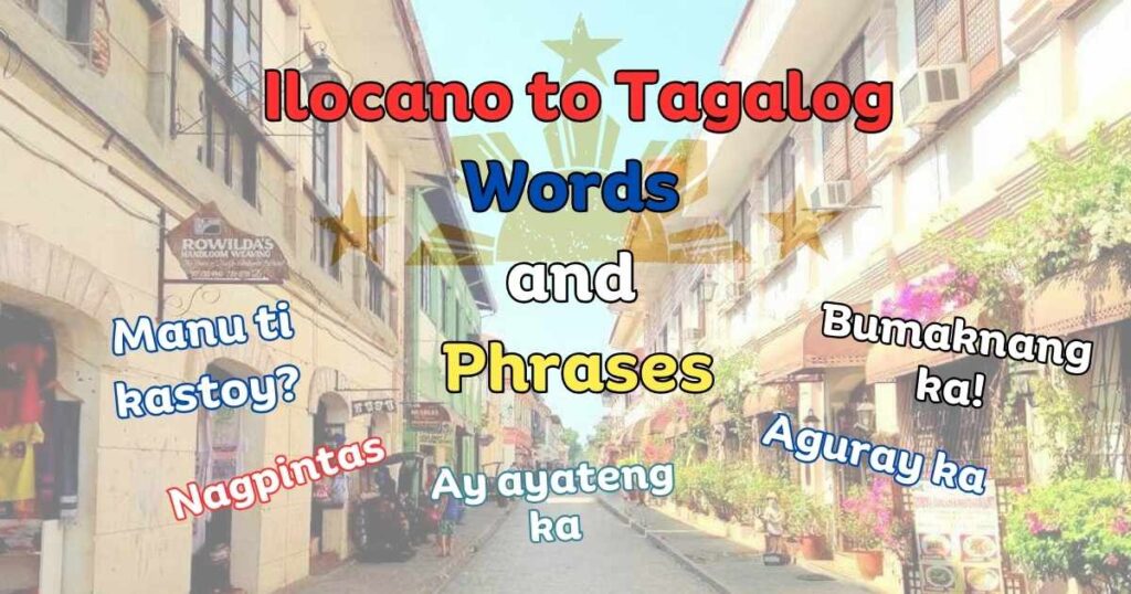 Ilocano words to tagalog translation